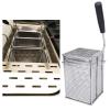 304 Stainless Steel Fry Basket, French Fry Chip Basket with Handle, Pasta Strainer for Home Kitchen Cooking, adequate room for food storage view 3