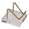 Aqur2020 Mini Display Stand, Copper Bracket Display Holder for Balls and Accessories, with Acrylic Base, Mini Desktop Easel Stands (copper, acrylic) view 1