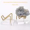 Aqur2020 Mini Display Stand, Copper Bracket Display Holder for Balls and Accessories, with Acrylic Base, Mini Desktop Easel Stands (copper, acrylic) view 3