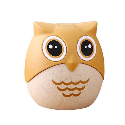 BMXCY Exquisite Desktop Toothpick Holder Yellow Plastic Creative Owl Toothpick Dispenser Slip-on Toothpick Dispenser Toothpick Tube Sturdy