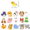 16Pcs Cute PVC Animal Fridge Magnet - Tiger, Dog, Pig Refrigerator Magnets for Home Decor in Your Kitchen, Office Whiteboard, Dishwasher, Locker, Dishwasher Gift (16) view 4