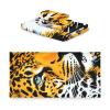3 Pack Towel Set | 1 Oversized Bath Towels 28"x 55" | 1 Washcloths 16"x28" | 1 Hand Towels 13" | Absorbent, Quick-Drying, Soft, Lightweight, Ideal for Gym Travel Pool - Cute Cheetah (4) view 2