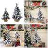 Realistic Snow Christmas Tree Ornament Plush Snow Christmas Tree Desktop Decoration For Gifting And Festival Setting view 2