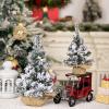 Realistic Snow Christmas Tree Ornament Plush Snow Christmas Tree Desktop Decoration For Gifting And Festival Setting view 3