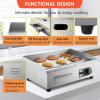 Commercial Electric Griddle, 50-300 Electric Flat Griddle, Stainless Steel Teppanyaki Grill For Food Stalls, With Temperature Control Knob And Heating Indicator Light,3000W-1 view 3