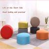 BEITUOPI Pouffes and Footstools Round Design Stool High Resilience Sponge Removable and Washable Home(P2,30x10cm) view 2