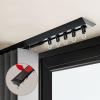 MZQMK No Drill Self Adhesive Curtain Track Ceiling Or Wall Mount, Ceiling Curtain Track, Adhesive Curtain Rod,Curtain Track Ceiling Mount(Top Black,5.9M/(19.3FT)) view 1