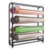 8/10/12/14/16/18/20 Rolls Commercial Fabric Roll Storage Rack, with Adjustable Hanging Rod, Movable Steel Organiser Holder with Wheels for Vinyl Rolls/Leather Rolls/Window Film/Wallpaper(130cm,8 rods) view 1
