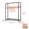 8/10/12/14/16/18/20 Rolls Commercial Fabric Roll Storage Rack, with Adjustable Hanging Rod, Movable Steel Organiser Holder with Wheels for Vinyl Rolls/Leather Rolls/Window Film/Wallpaper(130cm,8 rods) view 2