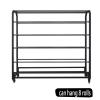 8/10/12/14/16/18/20 Rolls Commercial Fabric Roll Storage Rack, with Adjustable Hanging Rod, Movable Steel Organiser Holder with Wheels for Vinyl Rolls/Leather Rolls/Window Film/Wallpaper(130cm,8 rods) view 3