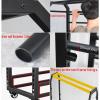 8/10/12/14/16/18/20 Rolls Commercial Fabric Roll Storage Rack, with Adjustable Hanging Rod, Movable Steel Organiser Holder with Wheels for Vinyl Rolls/Leather Rolls/Window Film/Wallpaper(130cm,8 rods) view 4