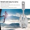 RiToEasysports Grappling Hook, Small Folding Claw 4 Claw Stainless Steel Outdoor Survival Gear Hiking Tree Rock for Outdoor Camping Hiking Tree Rock Mountain Climbing view 4