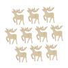 TEHAUX Christmas Decorations DIY Pendant with Elk Shape Wooden Cutouts Decorative Props Bulk Ornament Hooks view 1