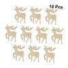 TEHAUX Christmas Decorations DIY Pendant with Elk Shape Wooden Cutouts Decorative Props Bulk Ornament Hooks view 2