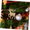 TEHAUX Christmas Decorations DIY Pendant with Elk Shape Wooden Cutouts Decorative Props Bulk Ornament Hooks view 3