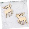 TEHAUX Christmas Decorations DIY Pendant with Elk Shape Wooden Cutouts Decorative Props Bulk Ornament Hooks view 4