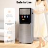 3 in 1 Water Cooler Dispenser, Bottom Loading Standing Water Dispenser for 5 Gallon Bottles Hot and Cold Water Dispenser Temperature Protection for Home Office Kitchens (Silver Grey) view 4