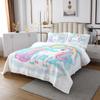 Feelyou Cute Unicorn Bedspread Twin Size Kids Dreamy Horse Rainbow Coverlet Set for Boys Girls Teens Glitter Quilted Coverlet Breathable Unicorn Quilted Cute Animal view 3