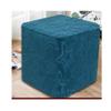 ZYANLING Small Ottoman Covers Square/Round Footstool Cover Stretch Storage Ottoman Slipcover Jacquard Pattern Cube Ottoman Stool Cover Furniture Protector with Elastic Bottom,G,33x33cm view 1