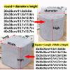 ZYANLING Small Ottoman Covers Square/Round Footstool Cover Stretch Storage Ottoman Slipcover Jacquard Pattern Cube Ottoman Stool Cover Furniture Protector with Elastic Bottom,G,33x33cm view 2