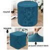 ZYANLING Small Ottoman Covers Square/Round Footstool Cover Stretch Storage Ottoman Slipcover Jacquard Pattern Cube Ottoman Stool Cover Furniture Protector with Elastic Bottom,G,33x33cm view 3