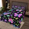 Feelyou Girls Pink Butterfly Bedspread Queen Size Kids Butterflies Print Coverlet Set for Boys Teens Girl Butterfly Floral Quilted Coverlet Beautiful Butterfly Quilted Animal view 1