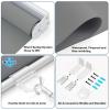 Pasoun Blackout Roller Shades Cordless Roller Blinds with Heat Insulation Waterproof Fire Resistant Crease-Resistant Roll up Window Blinds for Home Easy to Install (Gray, Size 47 1/2" W x 64" H) view 4