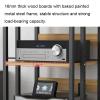 2/3/4-Tier Movable Audio Rack AV Media Stand CD Player Stereo Component Storage Cabinet Corner Media Center with Height Adjustable Wooden Shelf and Dr(A-2-3 Tier-50x40x79cm) view 4