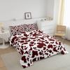 Feelyou Cow Print Comforter Set Twin Size Kids Brown White Bedding Set for Boys Girls Teens Cartoon Milk Cow Comforter Breathable Animal Duvet Set Farmhouse Quilt Set view 3