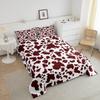 Feelyou Cow Print Comforter Set Twin Size Kids Brown White Bedding Set for Boys Girls Teens Cartoon Milk Cow Comforter Breathable Animal Duvet Set Farmhouse Quilt Set view 4