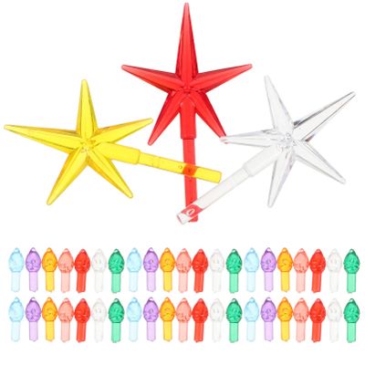 Mobestech 103pcs Ceramic Christmas Tree Replacement Lights Bulbs Star Ornaments for Festive Tree Decoration for Holiday Parties Crafts