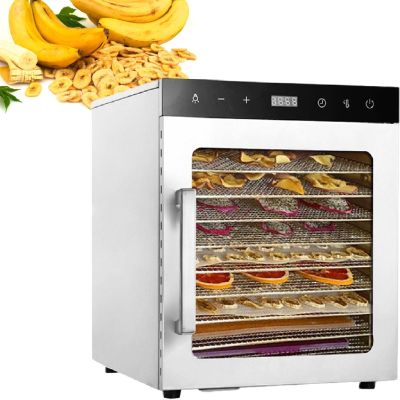 Electric Food Dryer, 8/10 Stainless Steel Trays, Fruit Dehydrator With Digital Adjustable Timer & Temperature800W(10Tray,110V)