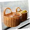 BEBEMOKO Woven Storage Basket for Kitchen Hanging and Garlic Organizer Wall-mounted Container for Clutter Spaces Neat Sundries Storage and Design view 2