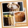 BEBEMOKO Woven Storage Basket for Kitchen Hanging and Garlic Organizer Wall-mounted Container for Clutter Spaces Neat Sundries Storage and Design view 3