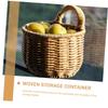 BEBEMOKO Woven Storage Basket for Kitchen Hanging and Garlic Organizer Wall-mounted Container for Clutter Spaces Neat Sundries Storage and Design view 4