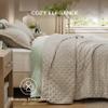 Bedsure California King Quilt - Linen Bedspread California King Size & Lightweight Comforter, Modern Farmhouse Coverlet with Clover Pattern, Ultra Soft All-Season Bedding, 111x106 Inches view 4
