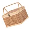 CIYODO Handheld Storage Basket Lid Multi-use Organizer for Capacity Woven Basket for Fruits and Sundries view 1