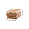 CIYODO Handheld Storage Basket Lid Multi-use Organizer for Capacity Woven Basket for Fruits and Sundries view 2