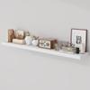 Acovy 55 Inch Floating Shelves, 9.3" Deep Floating Shelf Wall Mounted, 56" Wall Shelves, Rustic Deep Bookshelf, Large Display Shelves & Storage Shelves for Bedroom, Living Room, White, Set of 1 view 1