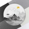 Ink Sunrise Ceramic Decorative Plate Plate with display rack souvenir Suitable for living rooms, display cabinets, kitchens, dining rooms, and other places Size: 10 view 2