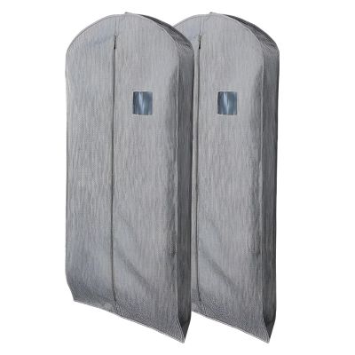 2 Pack Garment Bags for Dresses, Hanging Clothes Bag, Suit Garment Bag, Clothing Bags, Suit Bags for Closet Storage, Suit Cover Bags, Clothes Covers Protecting Dusts(Gray,58x9x150cm/23x3.5x59in)