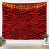 Feelyou Zebra Wall Hanging Large 59"x82" Animal Print Tapestry for Kids Boys Girls Decor Leopard Wall Blanket Stripes Wall Art Red Tapestries view 1