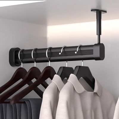 Elitix L & U Shaped Closet Rods for Hanging Clothes, Adjustable Wardrobe Rod Rail Socket End Support Bracket, Garment Organizer Hanger for Cabinet(L-Shape,15cm(5 7/8"))