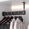 Elitix L & U Shaped Closet Rods for Hanging Clothes, Adjustable Wardrobe Rod Rail Socket End Support Bracket, Garment Organizer Hanger for Cabinet(L-Shape,15cm(5 7/8")) view 1