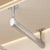Elitix Garment Wardrobe Pole Hanging Rail Chrome Clothes Pole Tube, Heavy Duty Closet Rod Support Brackets Adjustable Height, Wardrobe Clothes Rail(Silver,U-Shape_55CM(21 5/8")) view 1