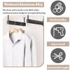 Elitix Garment Wardrobe Pole Hanging Rail Chrome Clothes Pole Tube, Heavy Duty Closet Rod Support Brackets Adjustable Height, Wardrobe Clothes Rail(Silver,U-Shape_55CM(21 5/8")) view 2