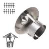 Roof Chimney Cap Stove Pipe Topper Fireplace Chimney Caps Stainless Steel Chimney Flue Cowl for Outside, Easy to Install Exterior Chimney Cover(300mm/11.8") view 1