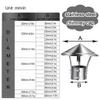 Roof Chimney Cap Stove Pipe Topper Fireplace Chimney Caps Stainless Steel Chimney Flue Cowl for Outside, Easy to Install Exterior Chimney Cover(300mm/11.8") view 2