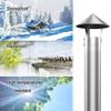 Roof Chimney Cap Stove Pipe Topper Fireplace Chimney Caps Stainless Steel Chimney Flue Cowl for Outside, Easy to Install Exterior Chimney Cover(300mm/11.8") view 4