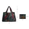 allydrew Large Foldable Tote Nylon Reusable Grocery Bags, Cosmic Paisley view 3